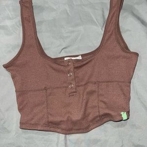 Gianni Bini Ribbed Cropped Tank